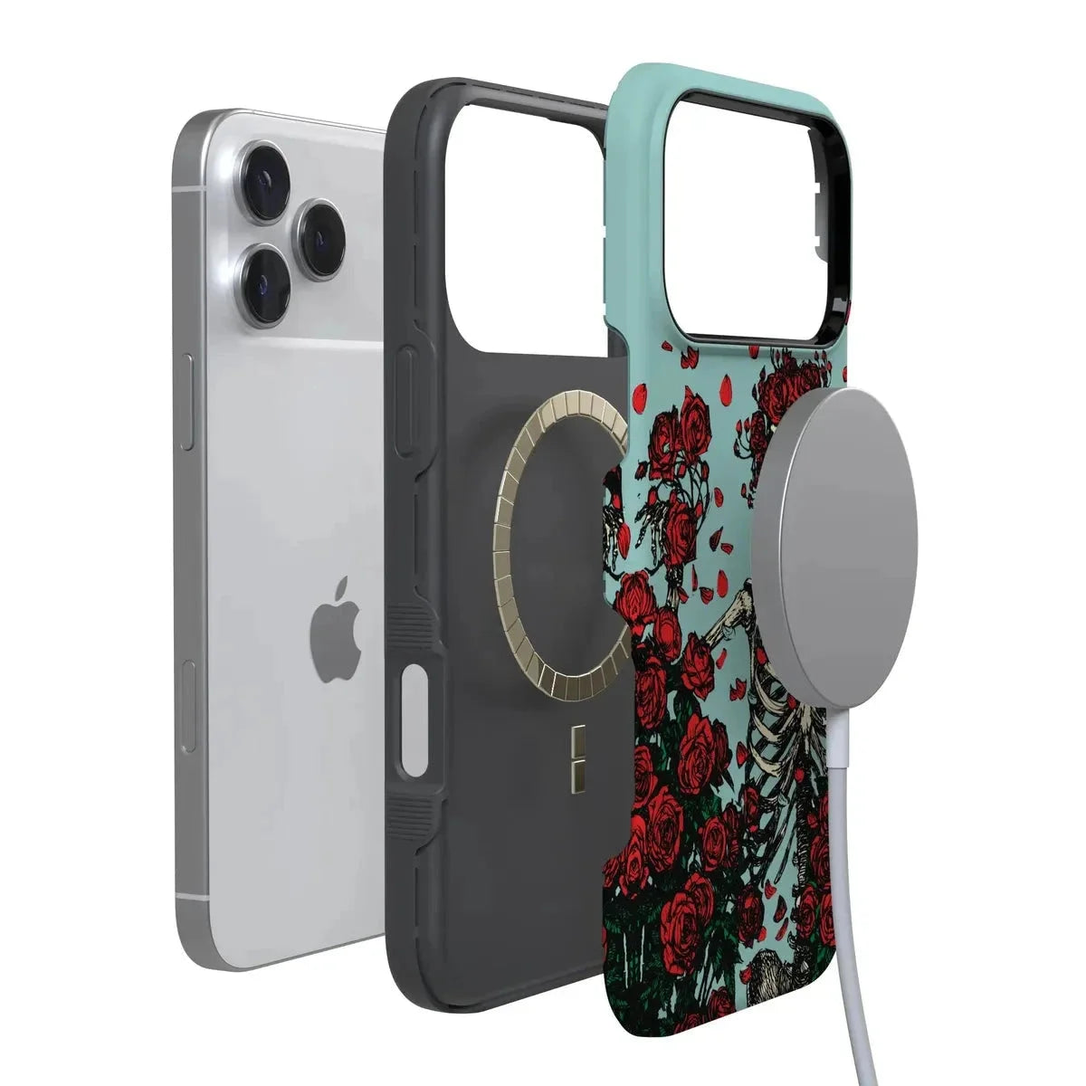 Forever Grateful | Grateful Dead Skeleton Floral Case