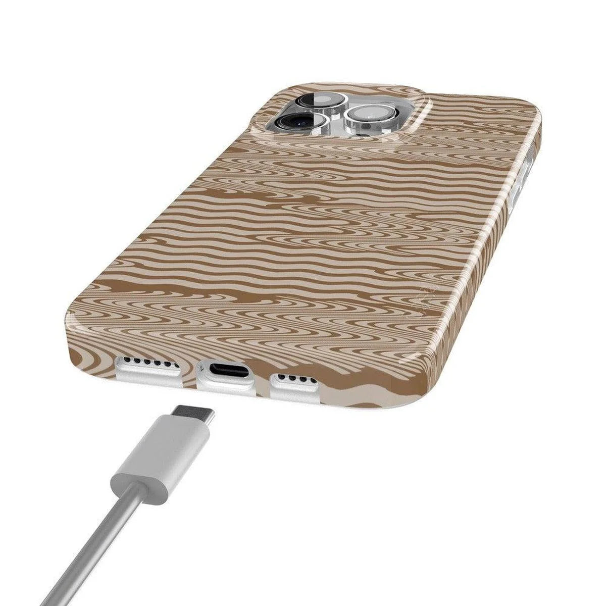 Mocha Ripple | Brown Waves Case
