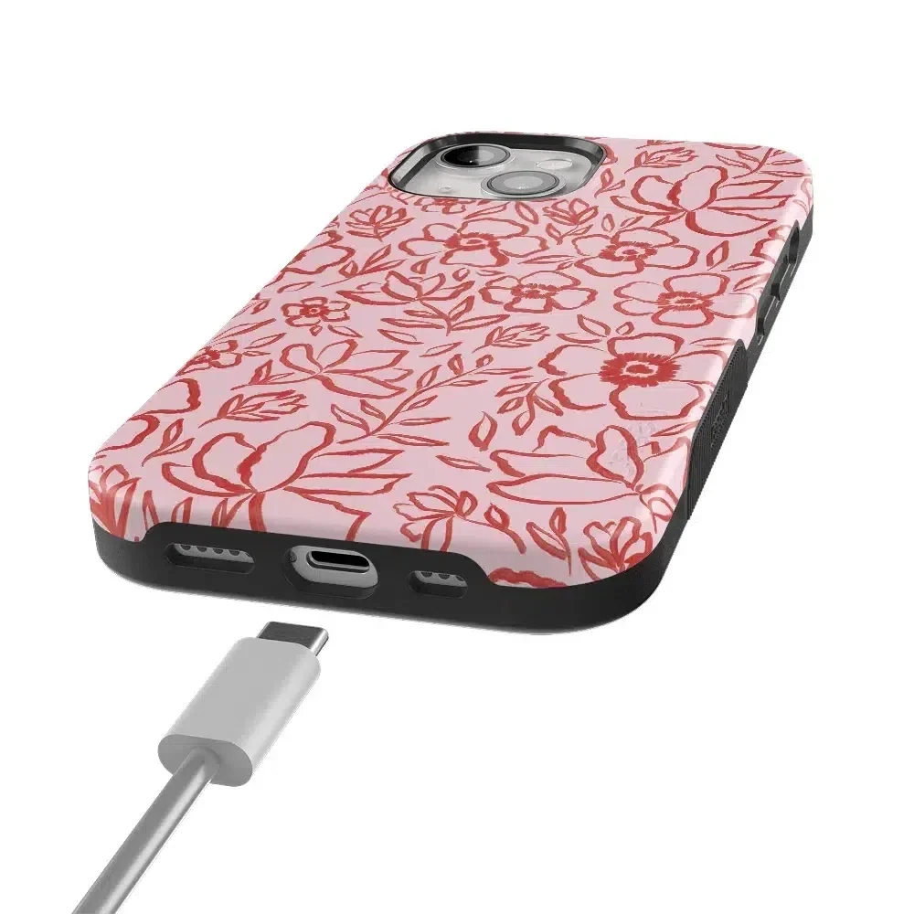 Blush Garden | Floral Doodle Case