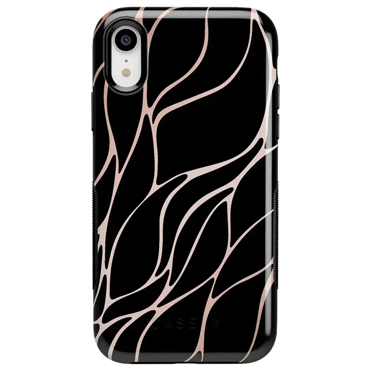 Midnight Ride | Black and Gold Metallic Waves Case