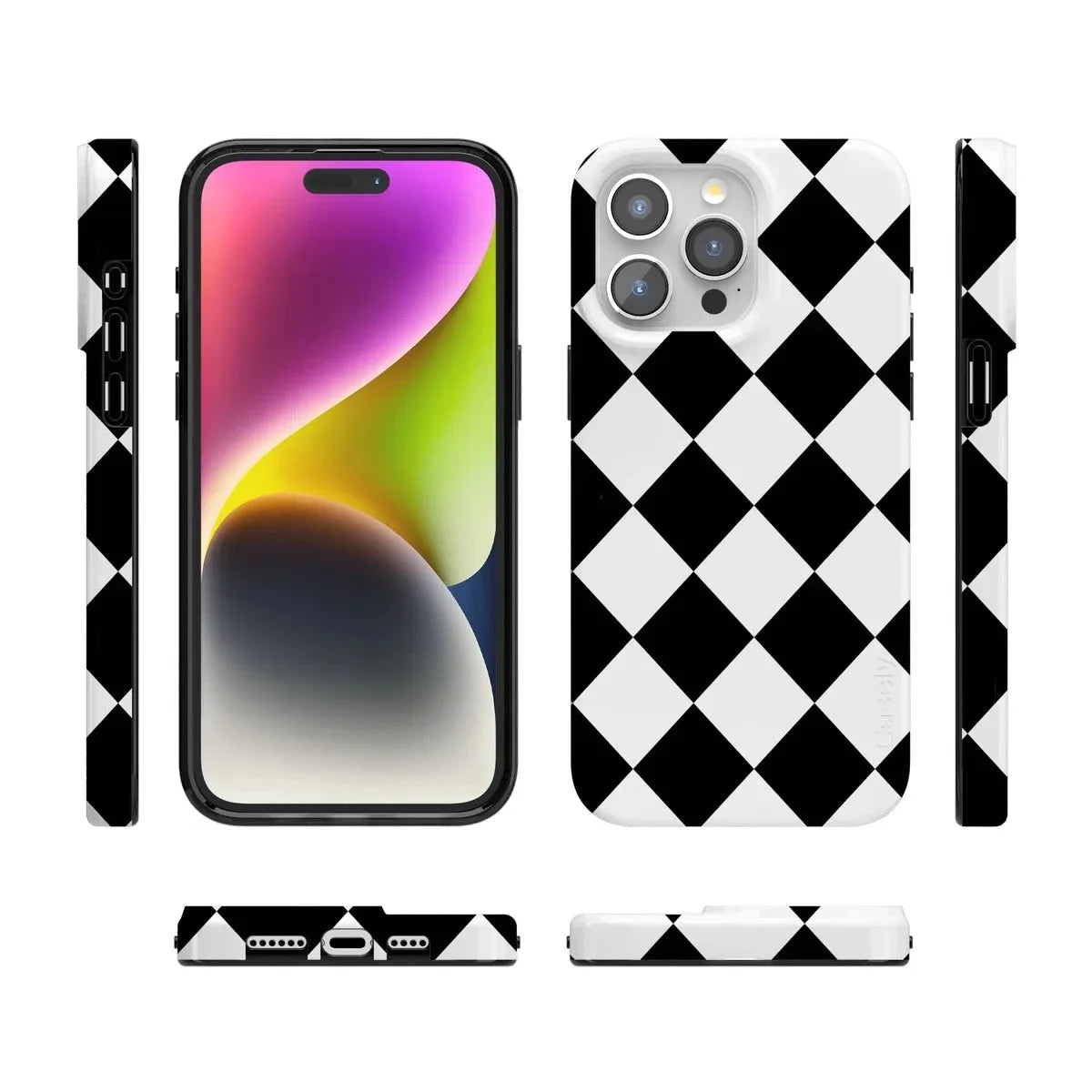 Black Checkerboard | High Contrast Design Case