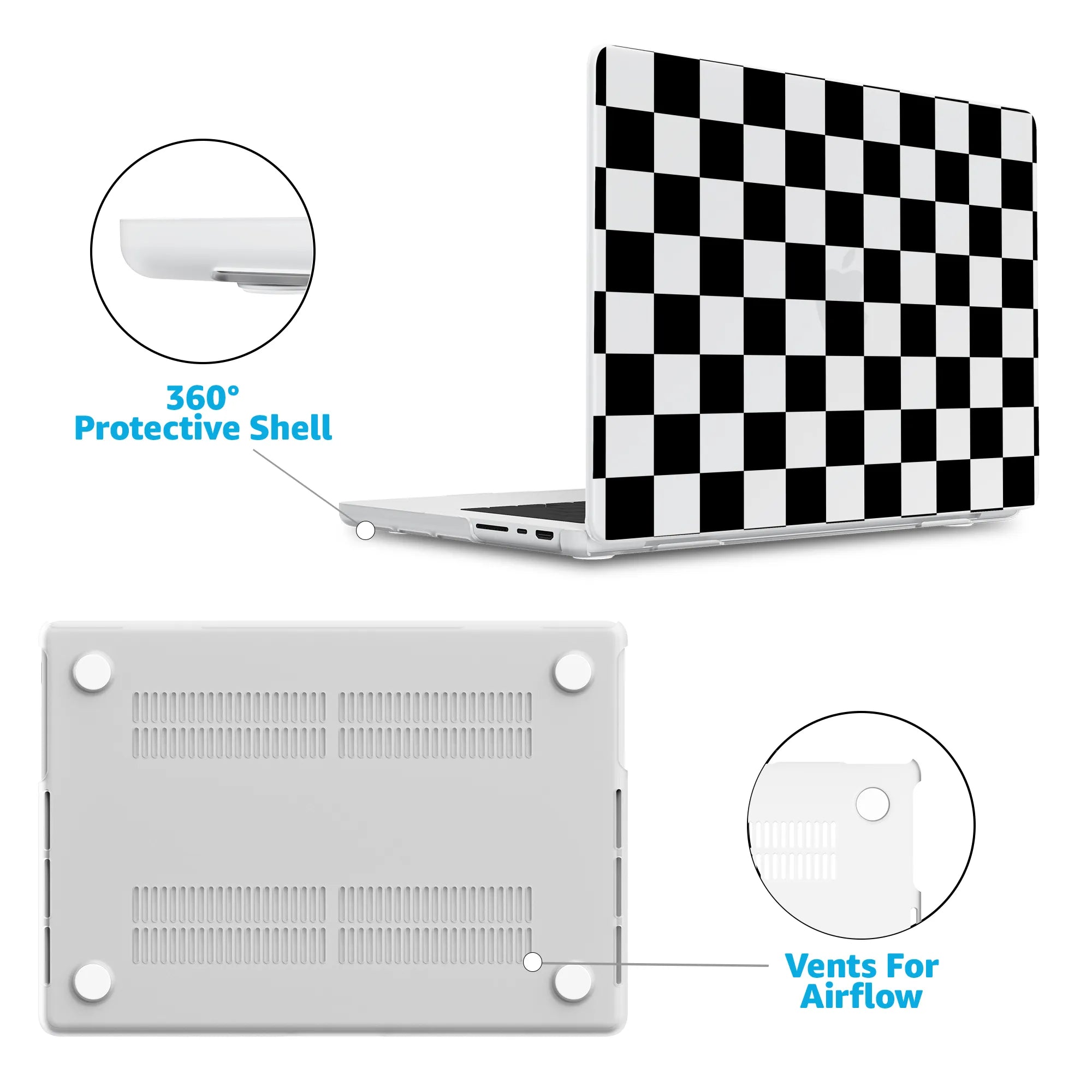 Fit Check | Black Checkerboard Laptop Shell