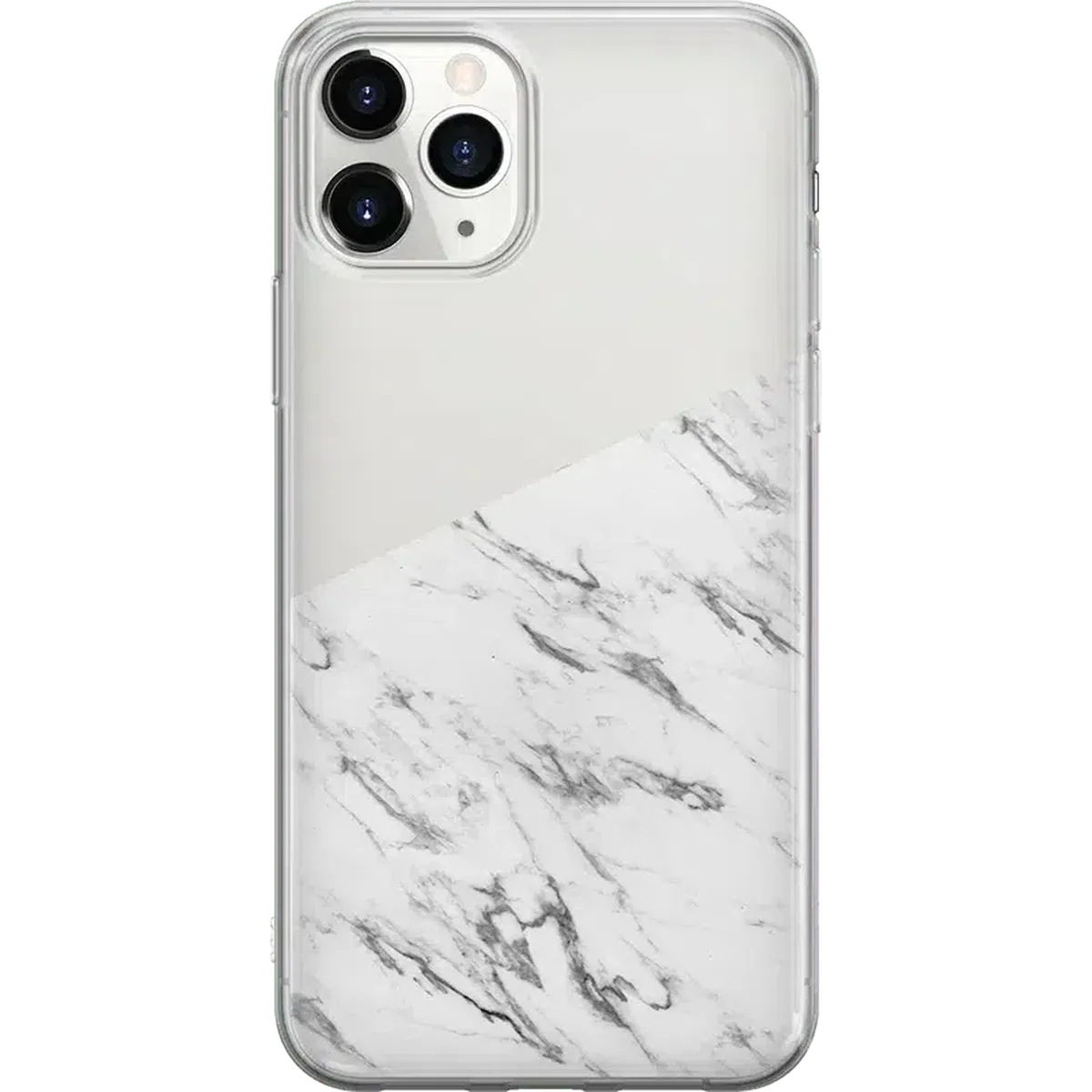 Let's Split | Half White Clear Marble Case