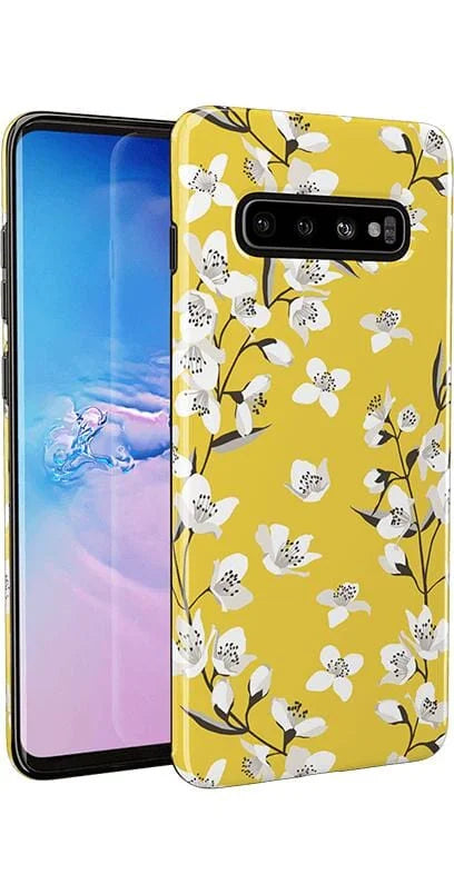 Floral Forest | Yellow Cherry Blossom Floral Samsung Case