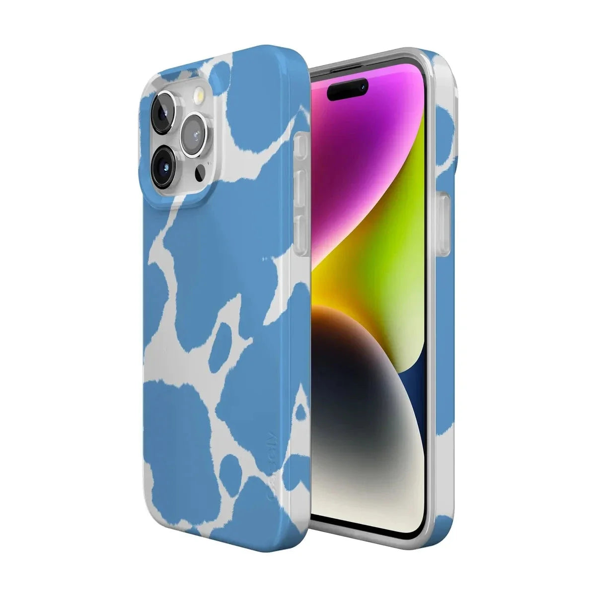Current MOOd | Light Blue Cow Print Case