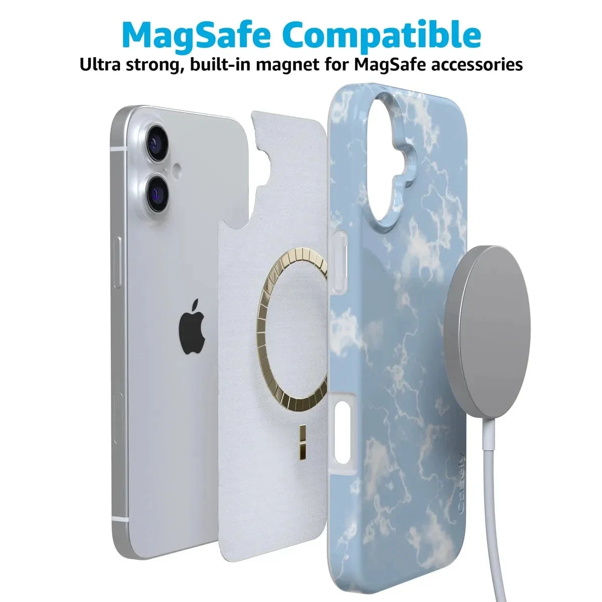 Light Blue Skies | Marble Clouds Case