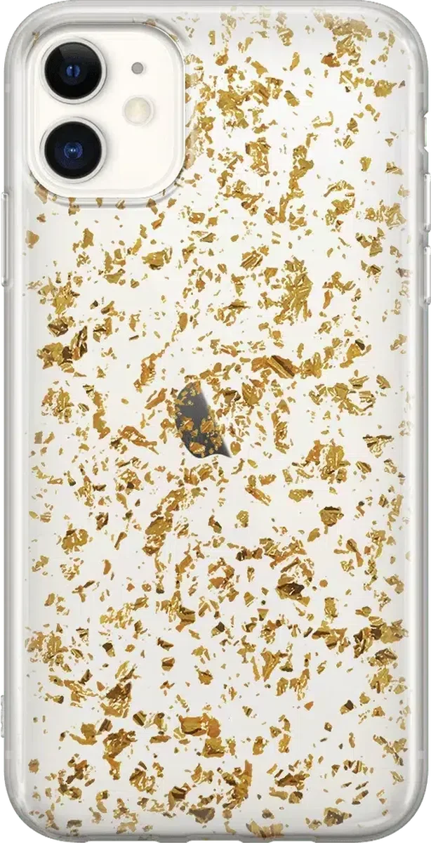 Morning Sparkle | Rose and Gold Flaked Clear Case