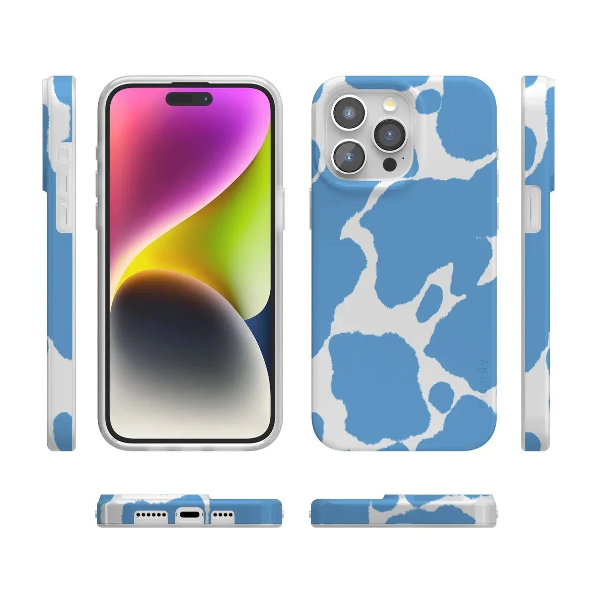 Current MOOd | Light Blue Cow Print Case