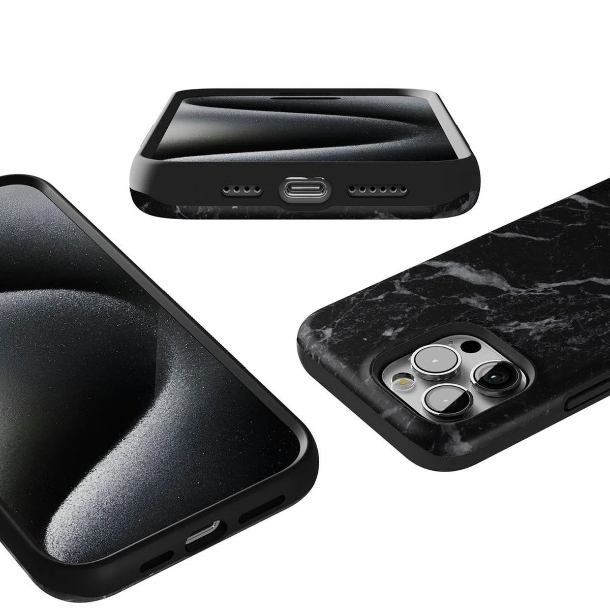 Black Pearl | Classic Black Marble Case