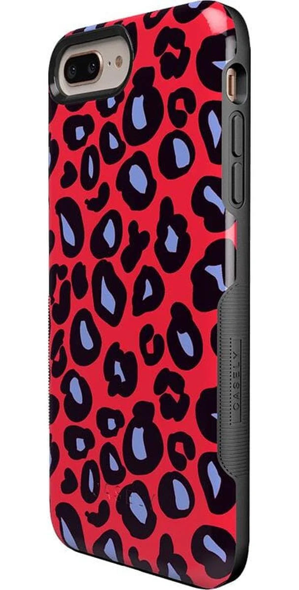 Into the Wild | Red & Blue Leopard Print Case