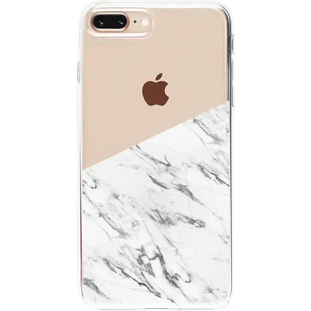 Let's Split | Half White Clear Marble Case