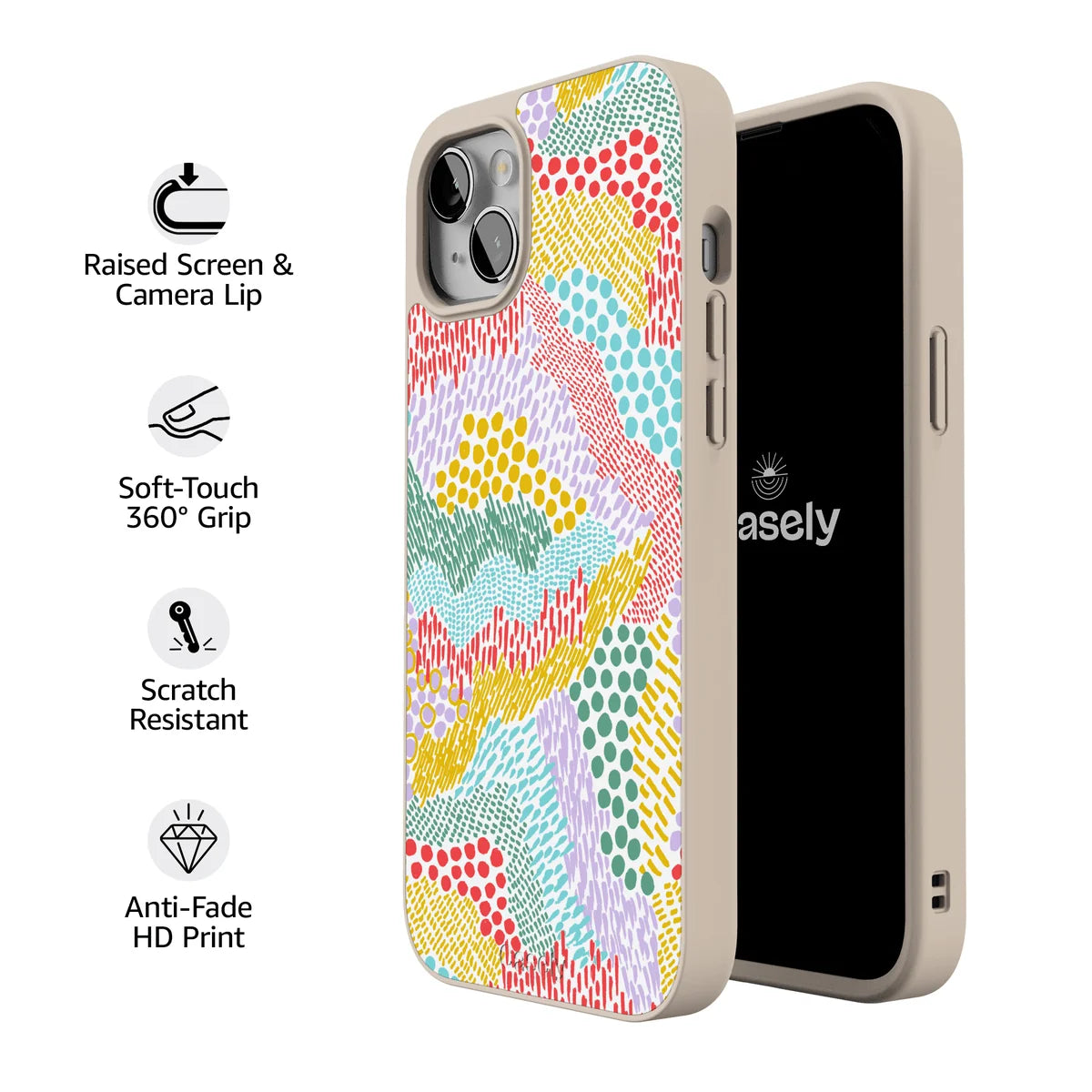 Color Me Happy | Pattern Colorblock Case
