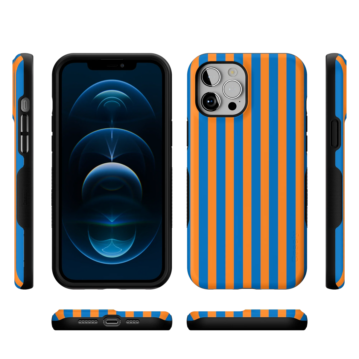 Go New York | Blue & Orange Stripes Case