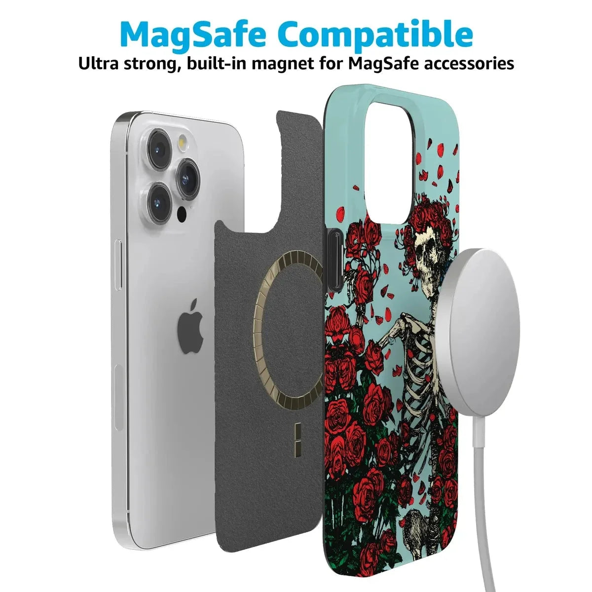 Forever Grateful | Grateful Dead Skeleton Floral Case