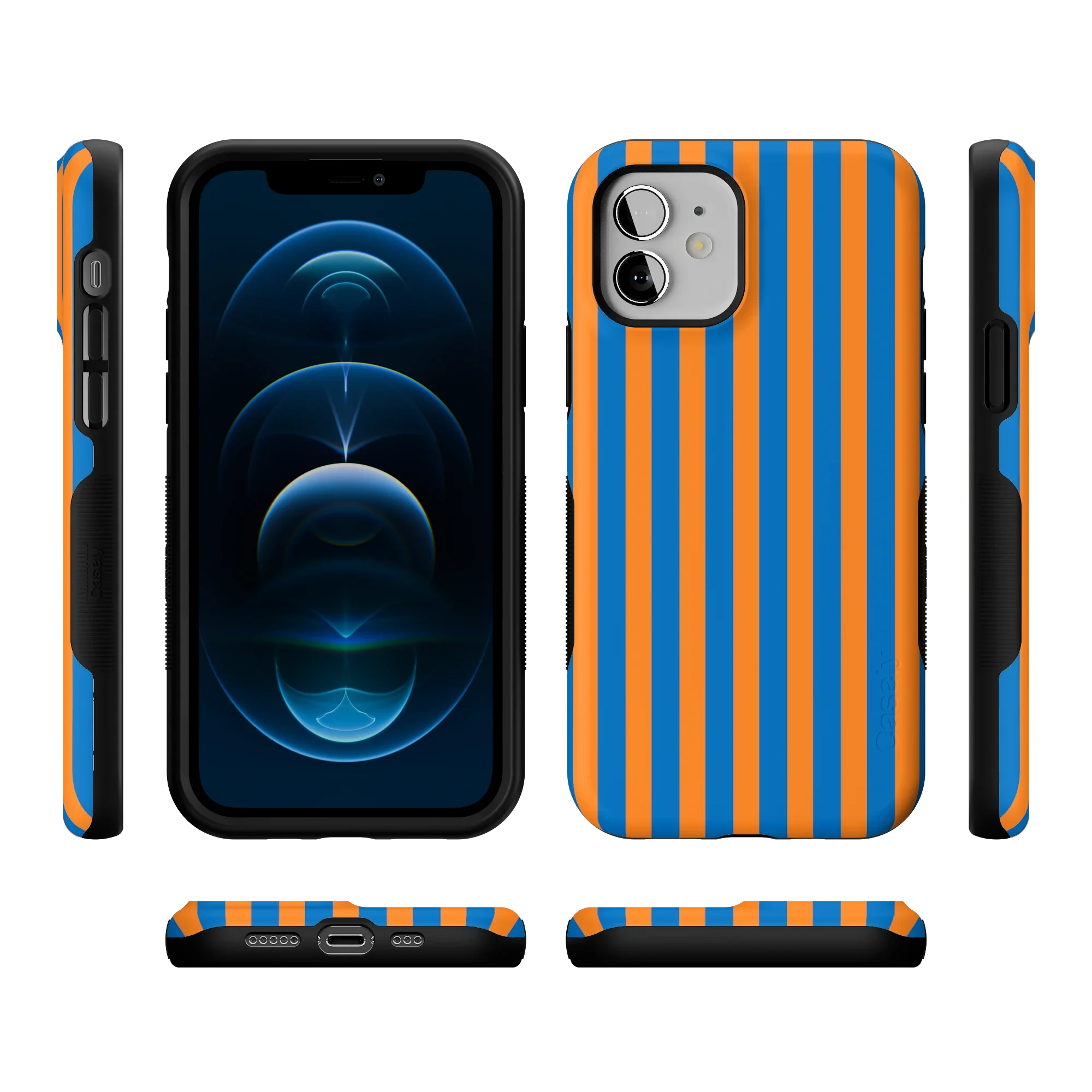 Go New York | Blue & Orange Stripes Case