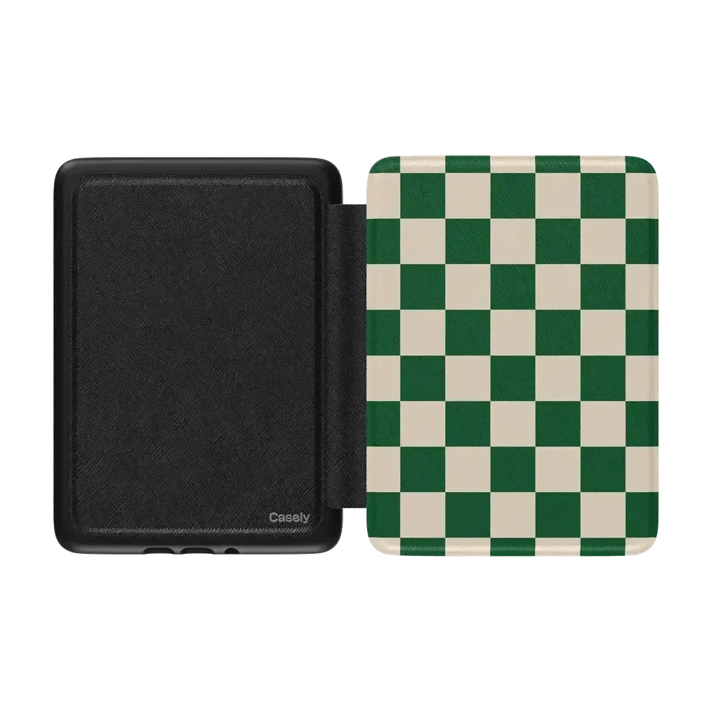 Fit Check | Green Checkerboard Kindle Case