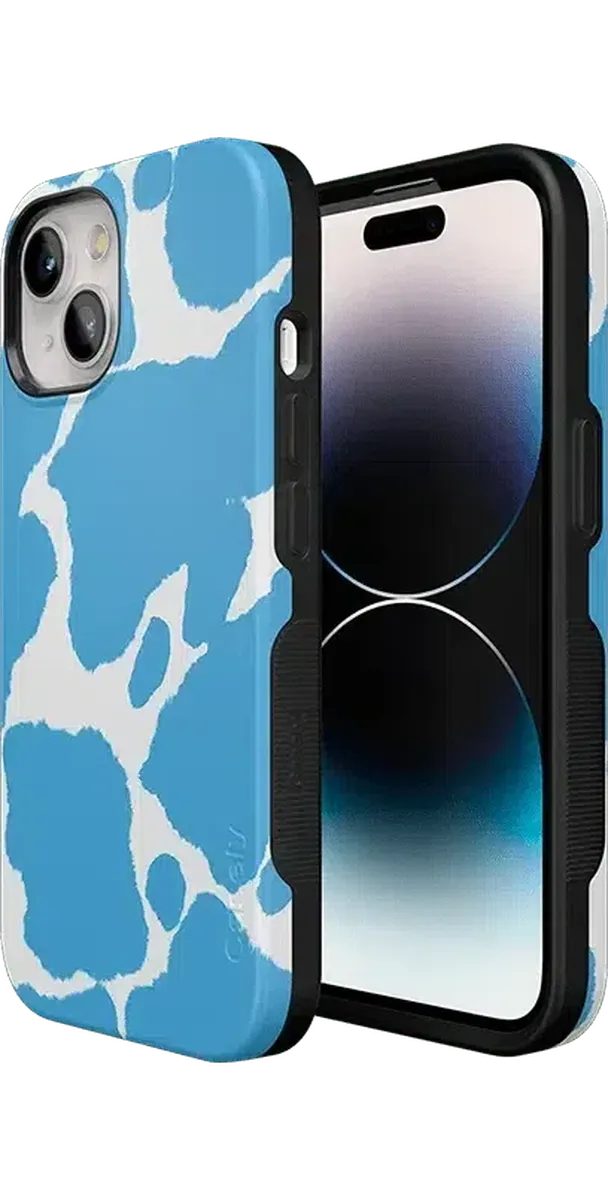 Current MOOd | Light Blue Cow Print Case