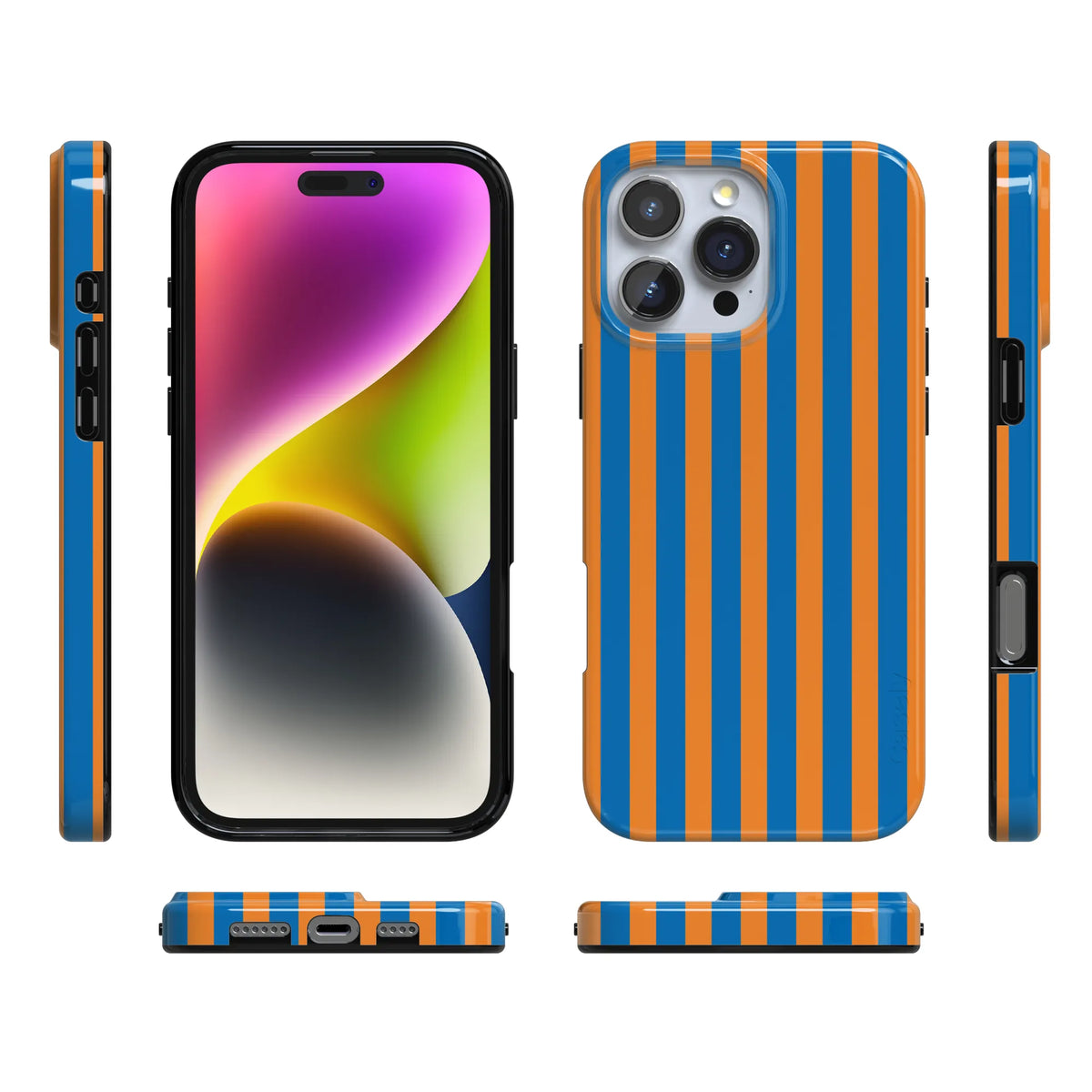 Go New York | Blue & Orange Stripes Case