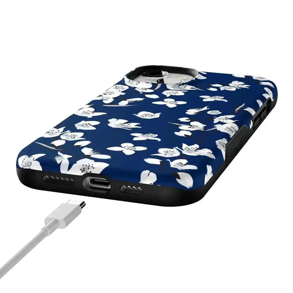 Floral Forest | Navy Cherry Blossom Floral Case