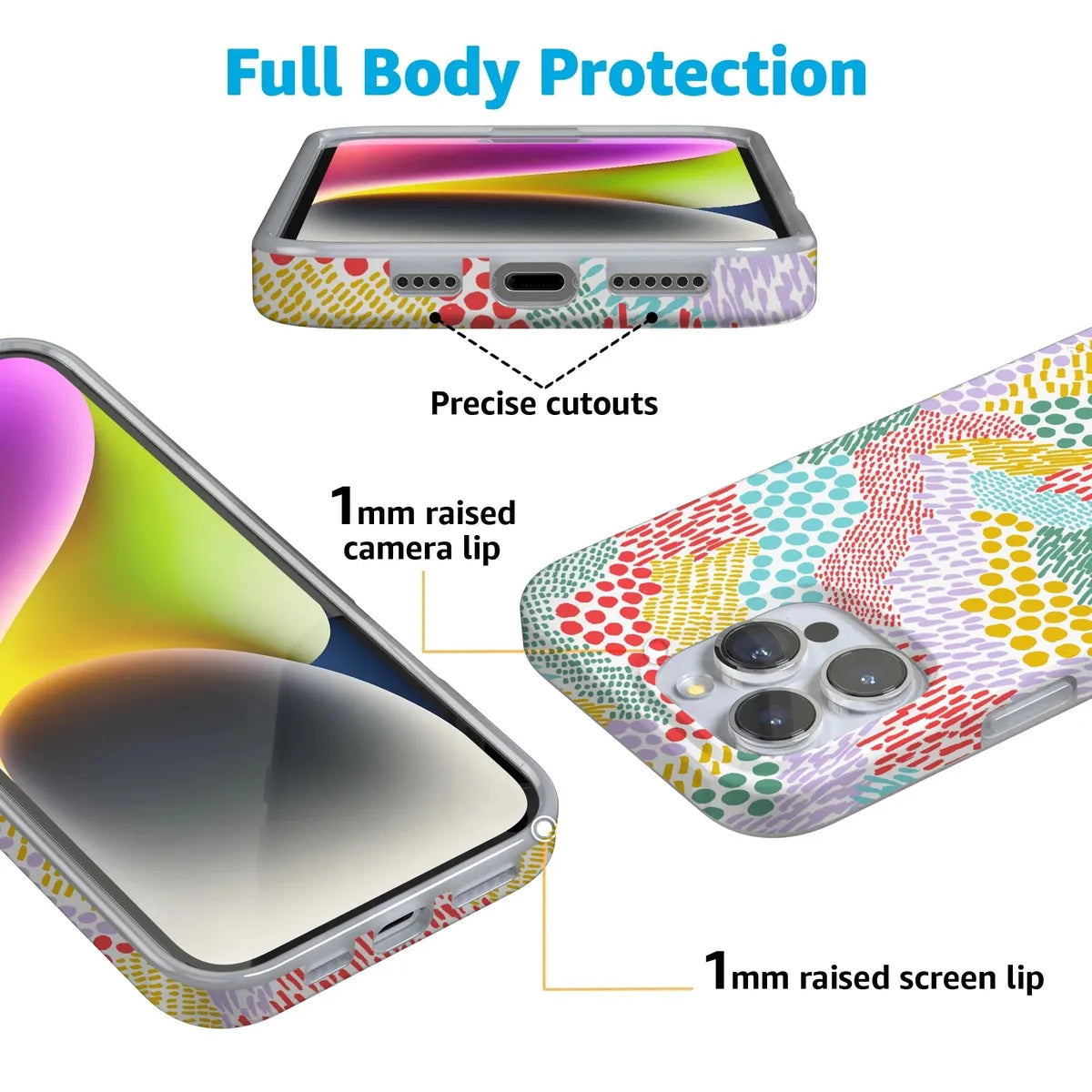 Color Me Happy | Pattern Colorblock Case