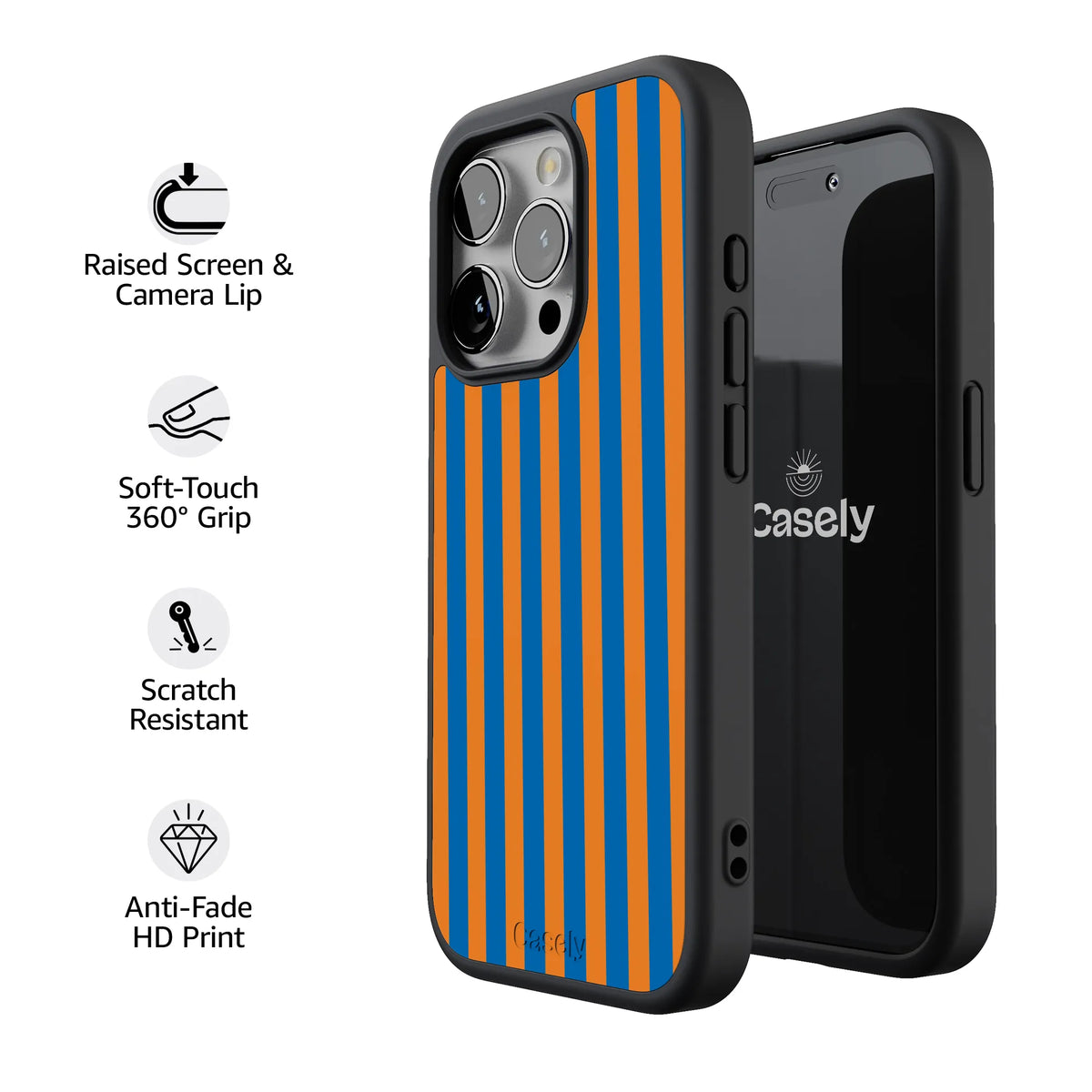 Go New York | Blue & Orange Stripes Case