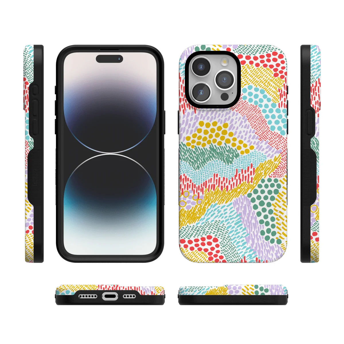Color Me Happy | Pattern Colorblock Case