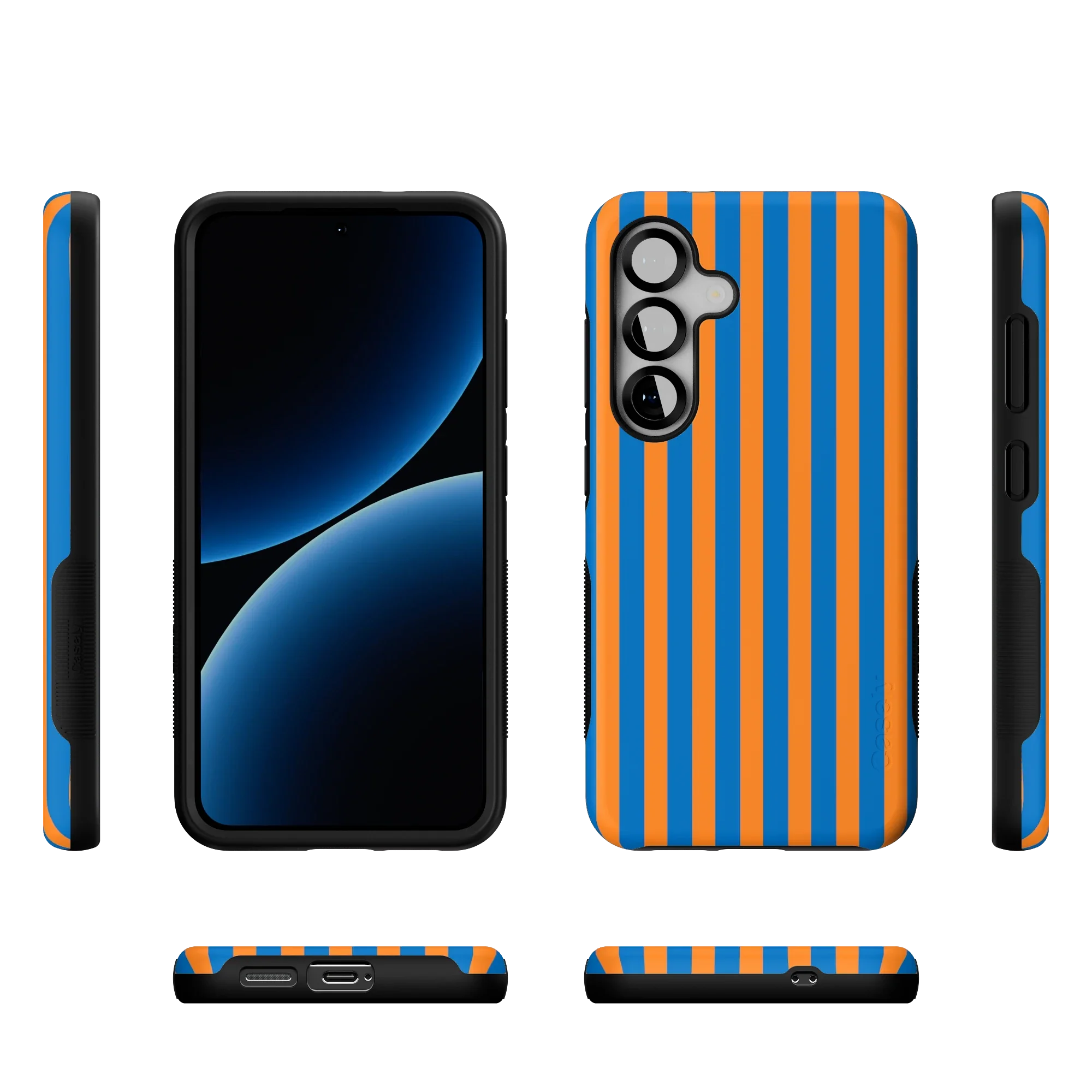 Go New York | Blue & Orange Stripes Case
